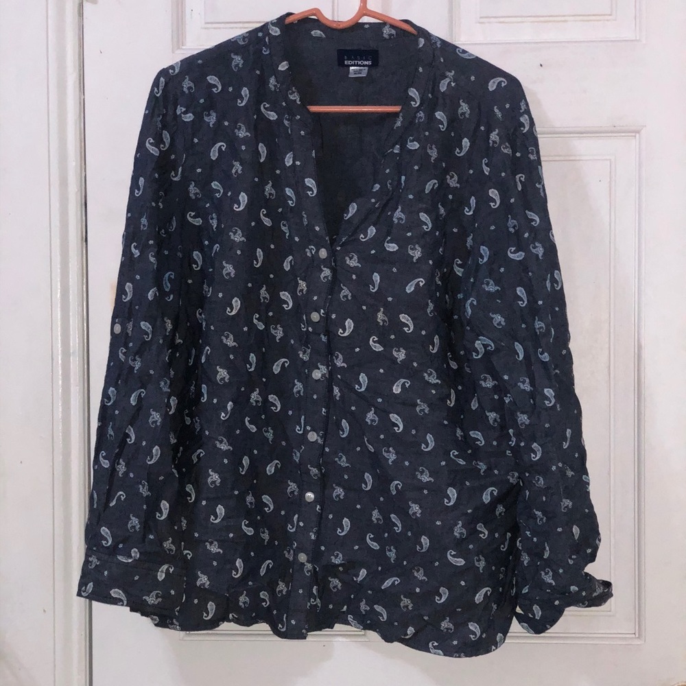 Denim Paisley Blouse